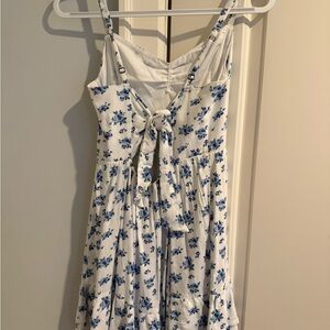 Floral Blue and White Dress